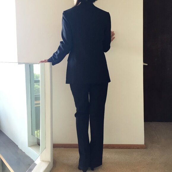 Vintage Winston Bespoke Pinstripe Single Breasted Blazer and Pant Suit - Picture 2 of 5